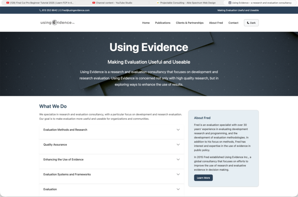 Using Evidence Home Page
